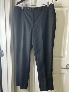 Capitano Black Dress Pants 42S / W36 Classic Fit – Men’s Formal Work Slacks